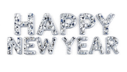 Happy New Year Mosaic Text