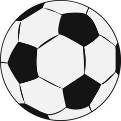 Soccer ball, football icon, soccer ball isolated on white background. Vector, cartoon illustration, poster, postcard. Vector