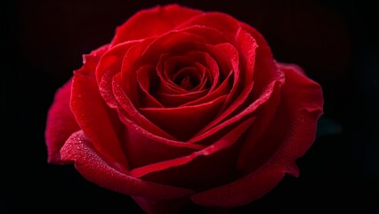 red rose on black background