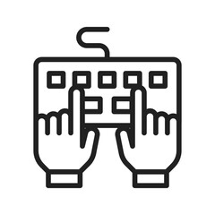 Typing hands icon