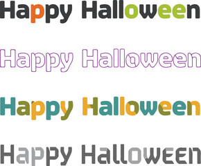 Vector typography set featuring four modern designs of the phrase 