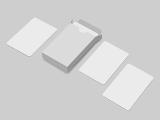 realistic blank playing card illustration for mockup
