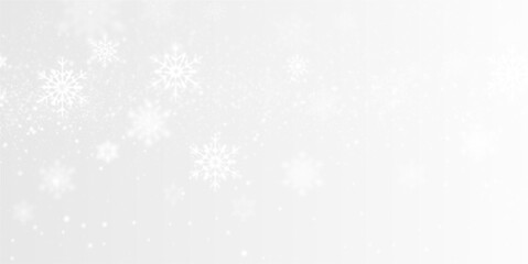 Realistic falling snow PNG overlay isolated on transparent background, seamless winter snowfall pattern for Christmas designs 51.