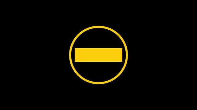 Minus icon animation. mathematics calculating sign symbol motion. representing digital math icon 4k video footage.