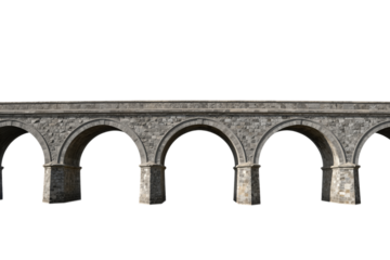 Stone Bridge With Archways 3D Render