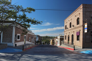 Street in the city of Todos Santos, Baja California Sur, Mexico