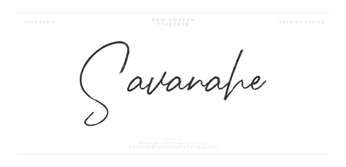 Savanahe &ndash; Thin Modern Line Script