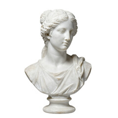 Obraz premium White Marble Bust of Classical Woman Statue