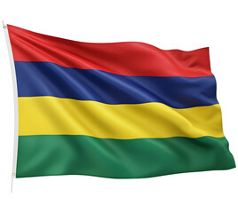 Obraz premium the flag of Mauritius flies
