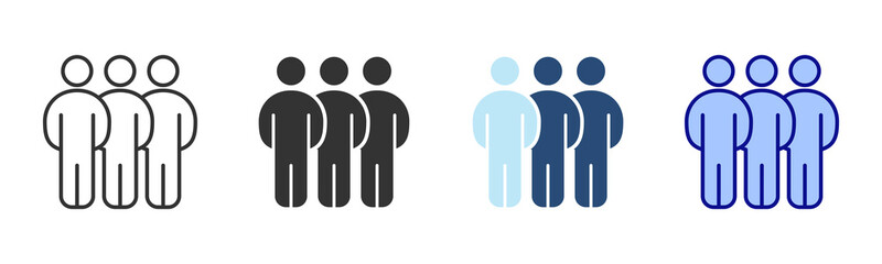 Group Icon Set. Designed In Multi Style