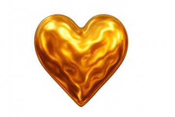 Golden heart symbol representing love and passion