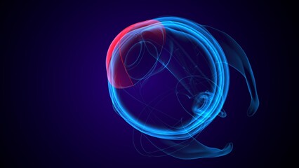 Eye anterior chamber part anatomy. 3d render