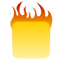 fire banner hot label sale flame