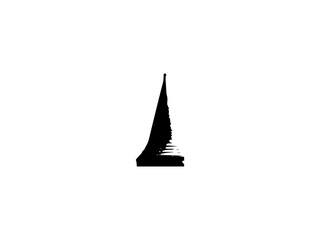 Fototapeta premium yacht silhouette vector, tower design vector