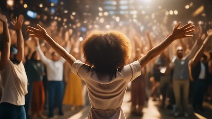 Celebrating success in a vibrant social gathering with joyful expressions and engaging atmosphere