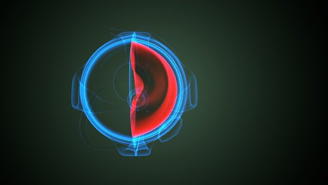 Eye optical disc anatomy. 3d render