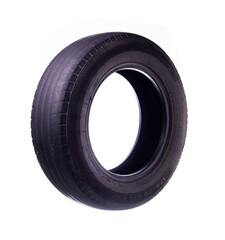 Old car tire isolated on a white background