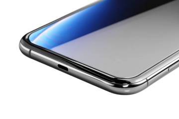 Smartphone gadget close-up isolated on transparent background