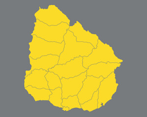 Karte von Uruguay