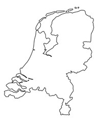 Karte der Niederlande