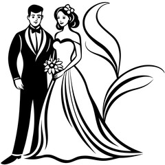 Happily Ever After: A Wedding Illustration.

