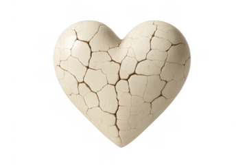 Cracked heart symbolizing love, heartbreak, and emotional distress