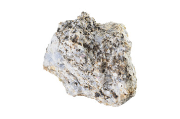 Close-up view of a rough, textured rock formation against a black background