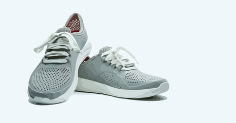 Sport shoes on white background