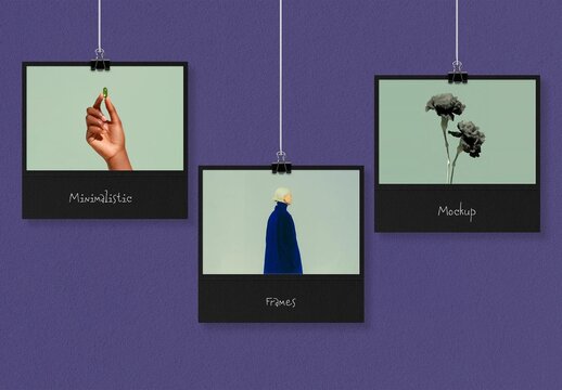 90s Black Frames Mockup