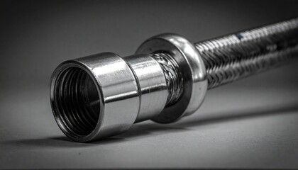 &ldquo;Metal water faucet with T-handle valve on pipe against light gray background&rdquo;