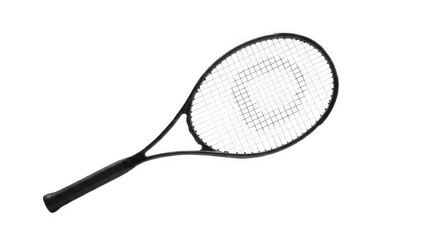 Detailed sketch of a tennis racquet on a black background