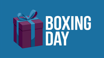 Boxing Day Gift Box Illustration with Holiday Celebration Theme