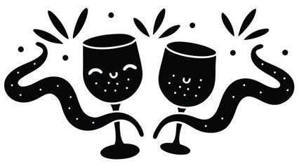 vector illustration of a glass coffee cup drink cafe hot tea vector icon illustration symbol design