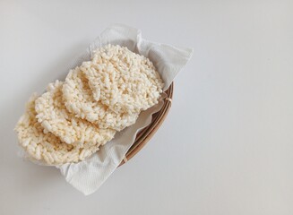 Rengginang or traditional rice cracker, Indonesian traditional snacks made from glutinous rice, savory and crunchy.