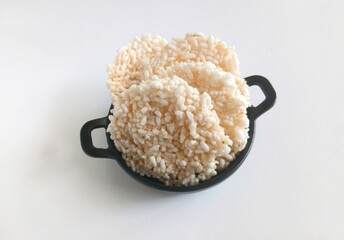 Rengginang or traditional rice cracker, Indonesian traditional snacks made from glutinous rice, savory and crunchy.