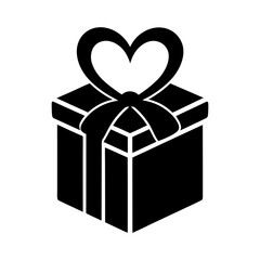 Romantic Gift Box Illustration in Modern Flat Design.