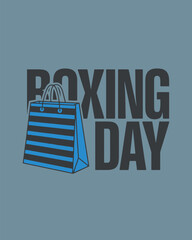 Boxing Day Greeting, Shopping Bag Design, Bold Typography