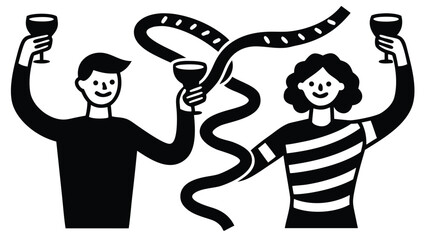 people silhouette vector couple woman illustration love cartoon art drawing hand design icon 