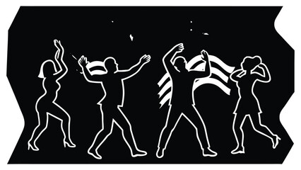 silhouette of a woman silhouette people evolution dance vector music woman dancer illustration dancing party design