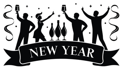 happy birthday design silhouette vector people illustration woman business design icon party fashion design icon 