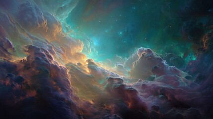 Space of night sky with cloud