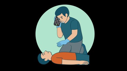 Calling Emergency Services During CPR on Unconscious Person