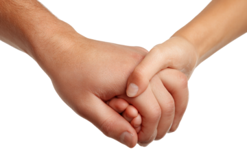 supportive hands isolated on transparent background