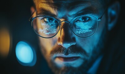 Close-up of a stock market trader working on financial graphs and data with a dark background. The image emphasizes the technical side of trading, ideal for financial institutions, Generative AI