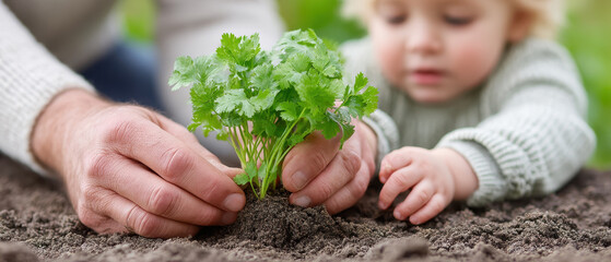 Growing organic plants on farm can be rewarding experience for both adults and children as they connect with nature and learn about sustainability