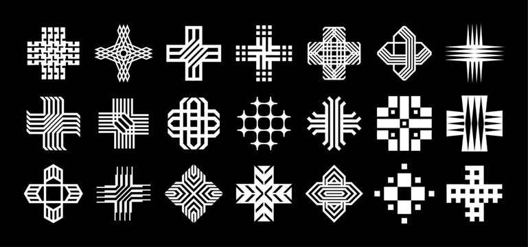 Modern medical healthcare plus logo branding set - Powered by Adobe