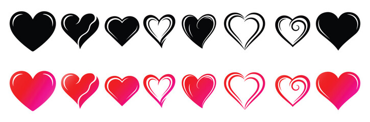Heart Shape Icon Digital Design for Apps Games UI and UX Elements Romantic Love Symbol Decorative Graphic for Web and Mobile Platforms Modern Minimal Creative Flat and Stylish Heart Illustration