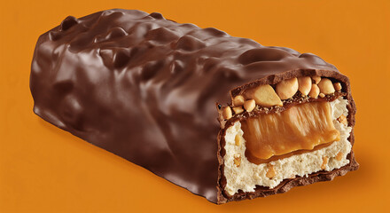 A coconut, caramel and chocolate rotin bar