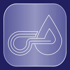 Modern blue graphic design icon