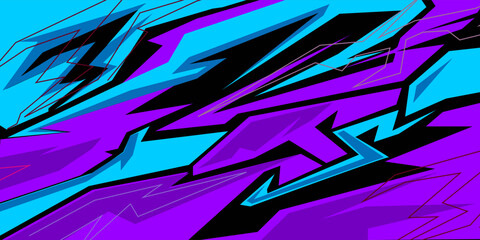 Car decal design vector. Graphic abstract stripe racing background kit designs for wrap vehicle, race car, rally, adventure and livery